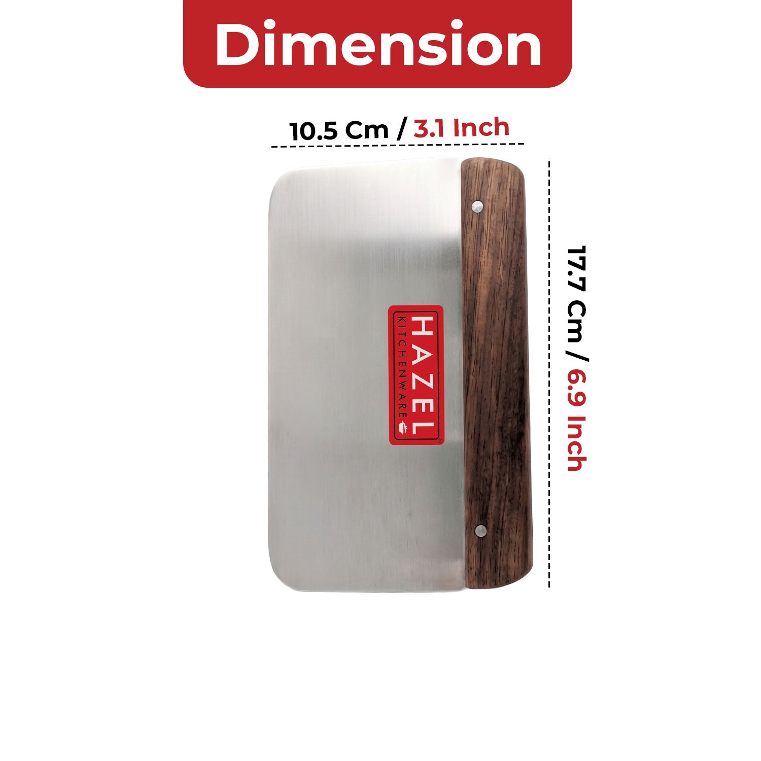 Stainless Steel Dough Cutter with Wooden Handle