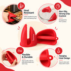 Silicone Mitts/ Pot Holder, Microwave Safe & Heat Resistant