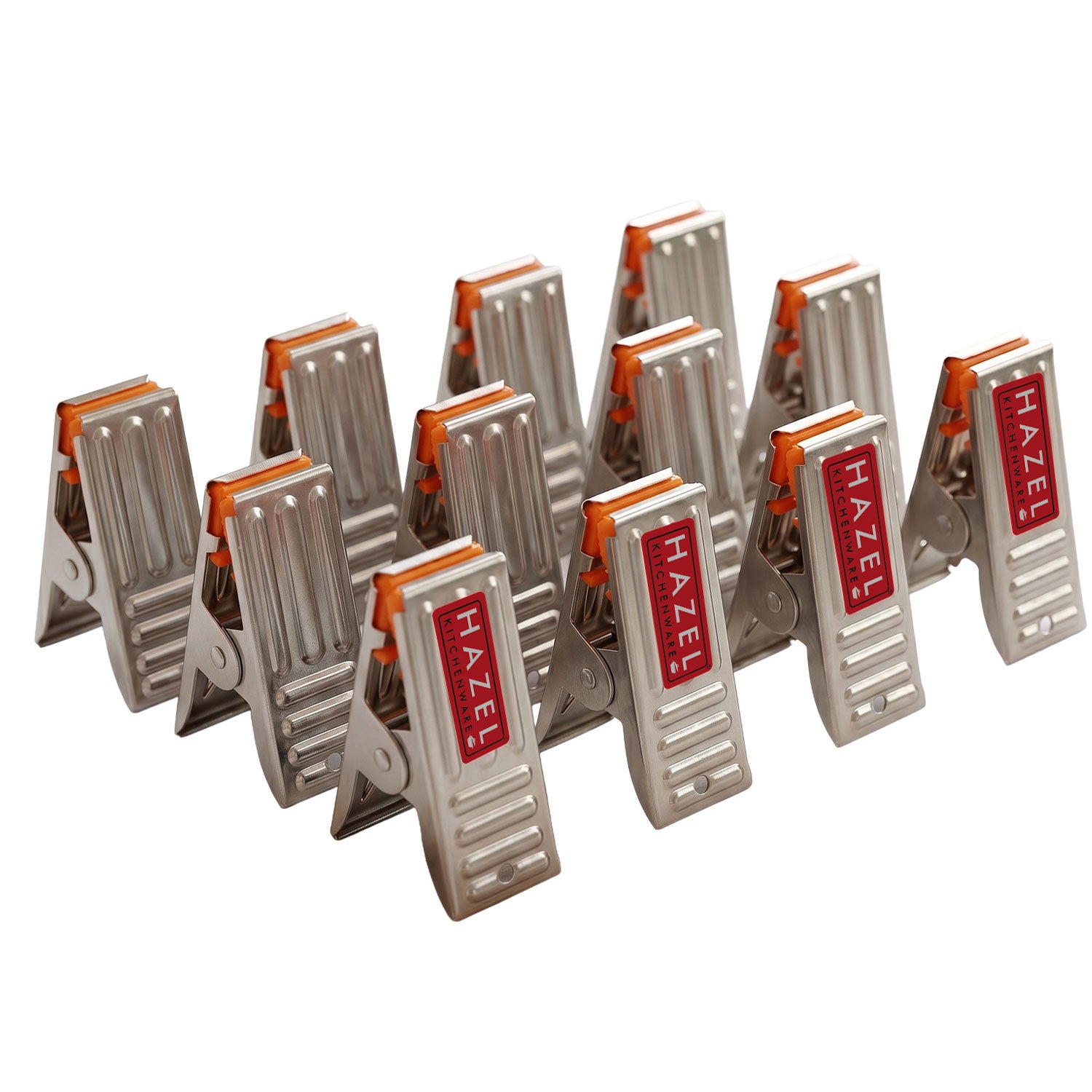 Stainless Steel Cloth Clips for Drying Clothes, Set of 12