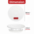 Round Cake Turner Stand Big, Plastic, White, Rotating Cake Decorating Stand