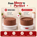 Round Cake Turner Stand Big, Plastic, White, Rotating Cake Decorating Stand