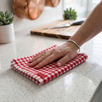 Kitchen Cleaning Cloth, Cotton Polyester Waffle Weave Towels for Cleaning, 200 GSM, Pack of 4