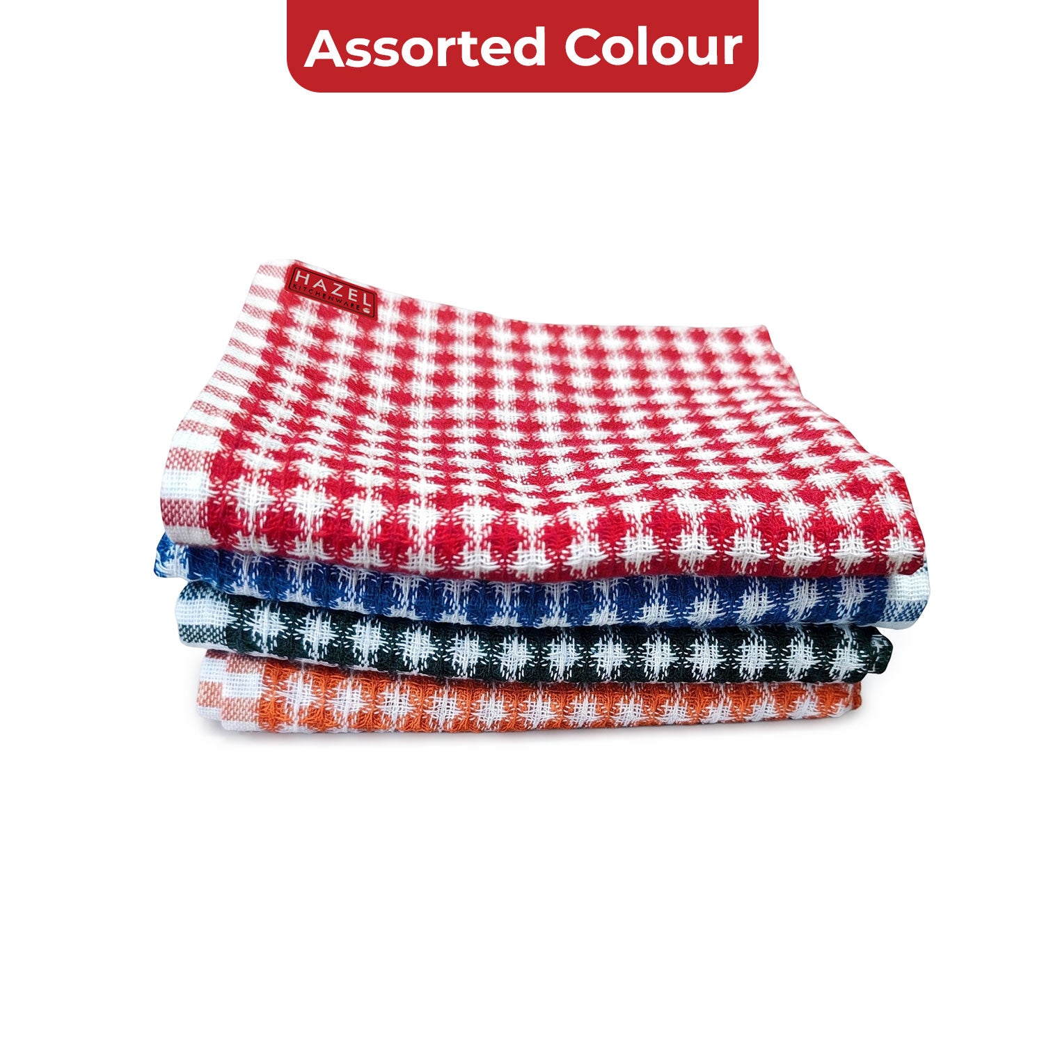 Kitchen Cleaning Cloth, Cotton Polyester Waffle Weave Towels for Cleaning, 200 GSM, Pack of 4