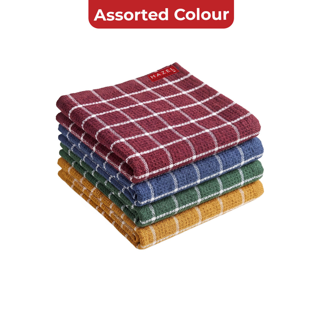 Cotton Kitchen Towel, Reusable Kitchen Cleaning & Dusting Napkins, 200 GSM, Pack Of 4