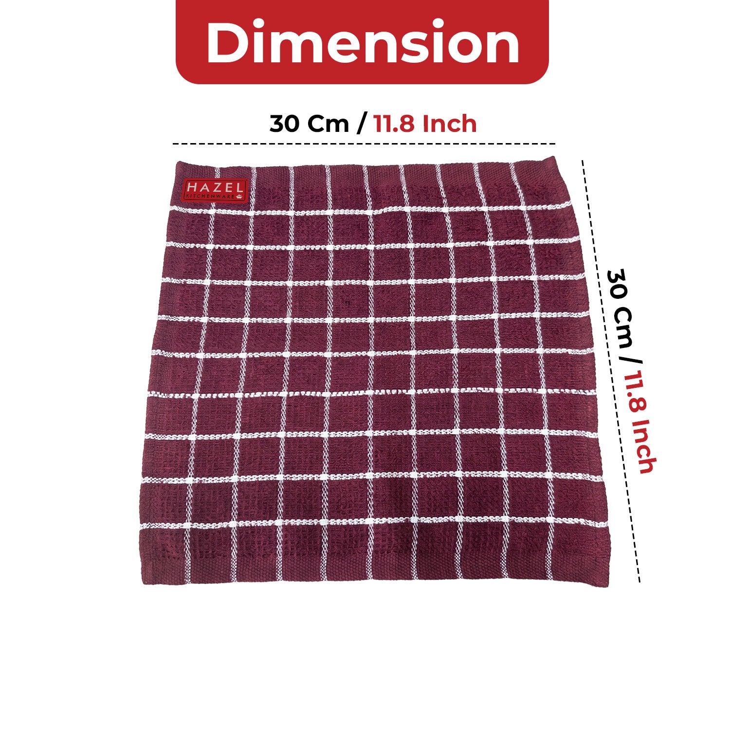 Cotton Kitchen Towel, Reusable Kitchen Cleaning & Dusting Napkins, 200 GSM, Pack Of 4