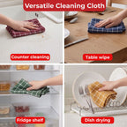 Cotton Kitchen Towel, Reusable Kitchen Cleaning & Dusting Napkins, 200 GSM, Pack Of 4