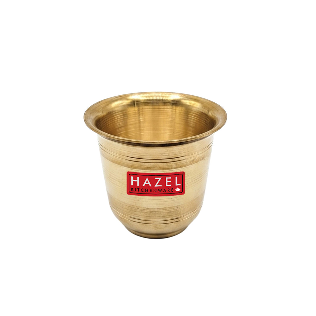 Brass Panch Patra, Pooja Water Cup, Achamani Puja Vessel, 30ml