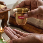 Brass Panch Patra, Pooja Water Cup, Achamani Puja Vessel, 30ml