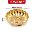 Brass Flower Plate, Prasad Plate, Engraved Flower Design Phool Thali