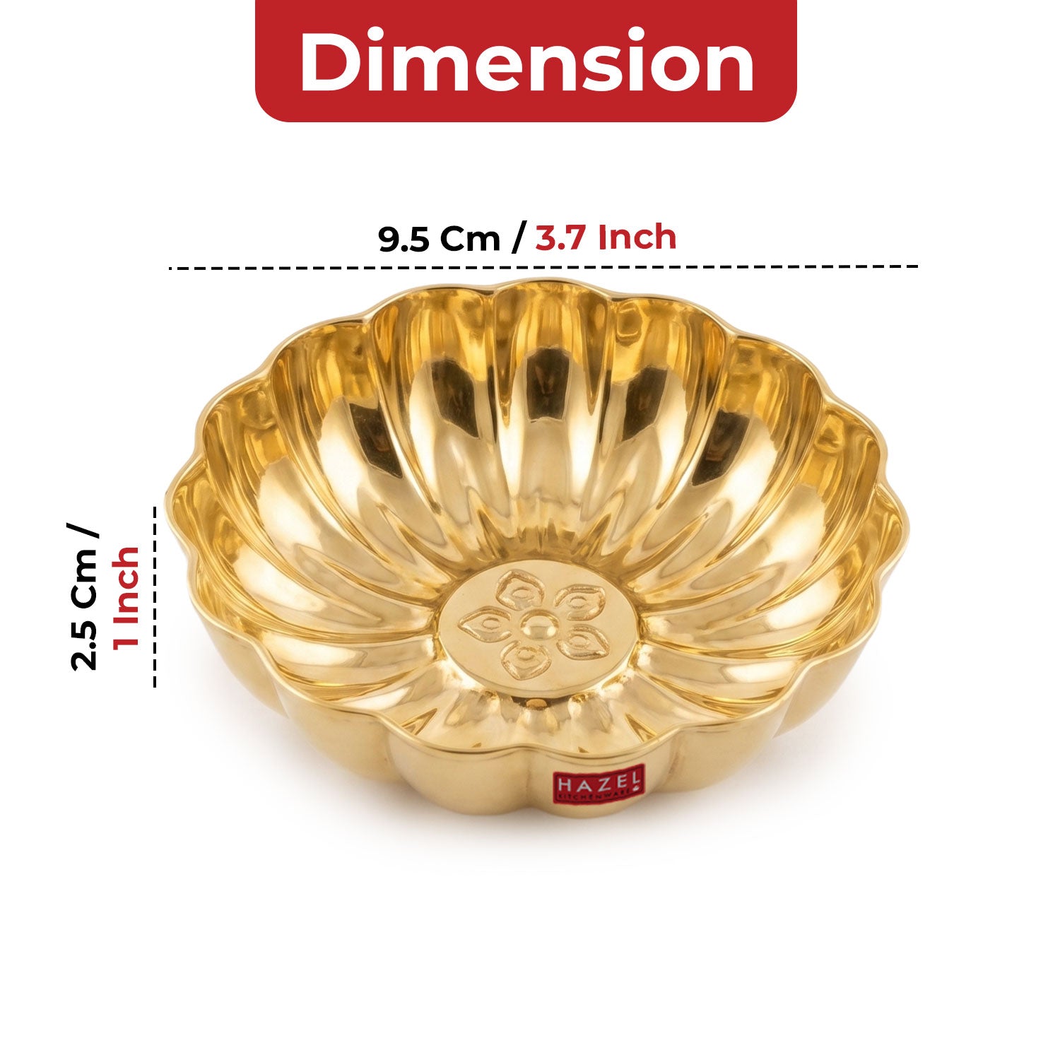 Brass Flower Plate, Prasad Plate, Engraved Flower Design Phool Thali