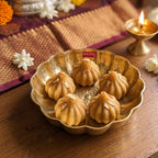 Brass Flower Plate, Prasad Plate, Engraved Flower Design Phool Thali