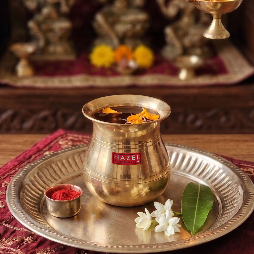 Brass Kalash 90ml, Pooja Pital Lota, Water Pot, Achamani Patra