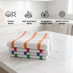 Cotton Waffle Kitchen Towel, 40 x 60 cm, Checkered Dish Napkin, Pack of 4