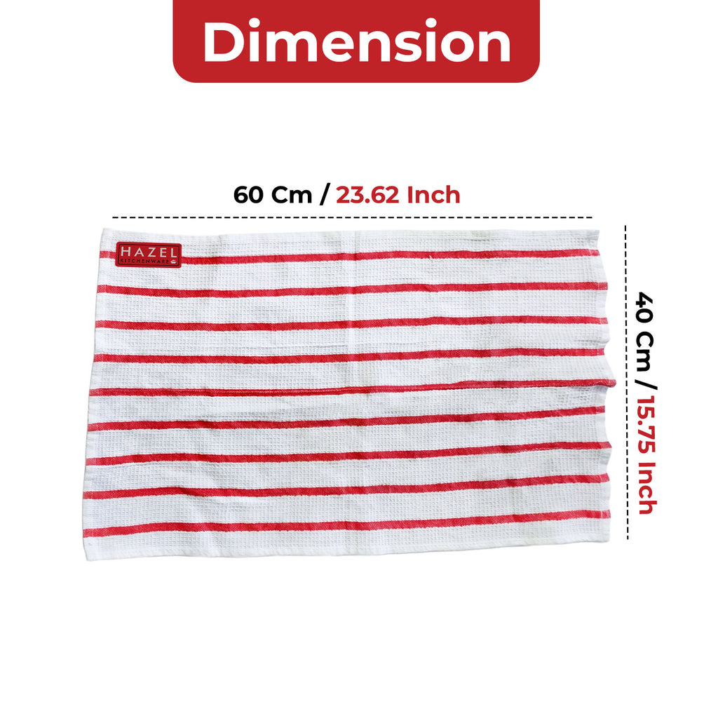 Cotton Waffle Kitchen Towel, 40 x 60 cm, Checkered Dish Napkin, Pack of 4