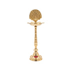 Brass Samai Diya for Pooja Room, Traditional Oil Lamp Deepam Jyot for Temple