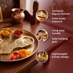 Brass Kapoor Burner Big Size, Camphor Aarti Burner Holder for Pooja