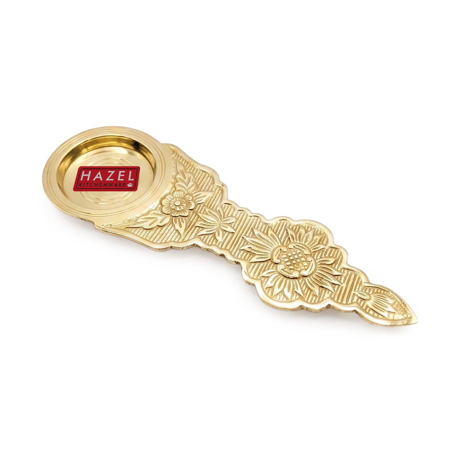 Brass Kapoor Burner Big Size, Camphor Aarti Burner Holder for Pooja