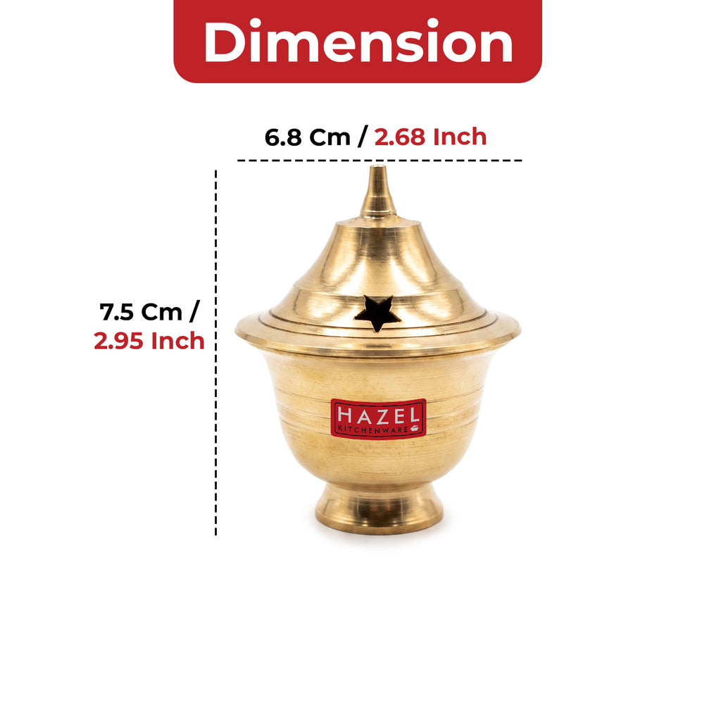 Brass Sambrani Dhoop Holder for Home & Temple, Incense Burner Stand