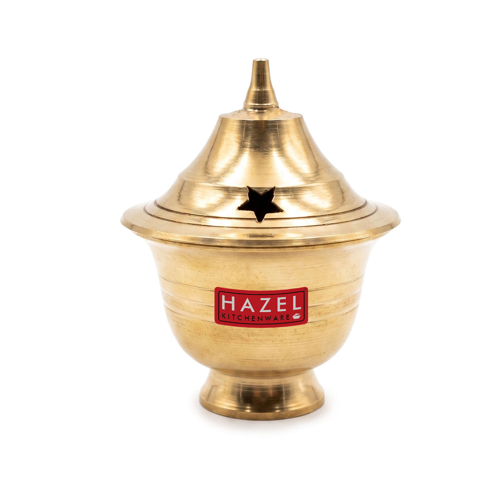 Brass Sambrani Dhoop Holder for Home & Temple, Incense Burner Stand