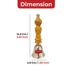Bronze Ghanti with Wooden Handle, Traditional Hand Bell for Temple