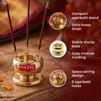 Brass Agarbatti Stand Holder, Incense Stick Stand for Pooja