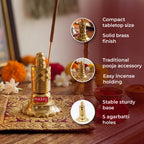 Brass Agarbatti Stand Big Size, Incense Stick Holder for Home Temple