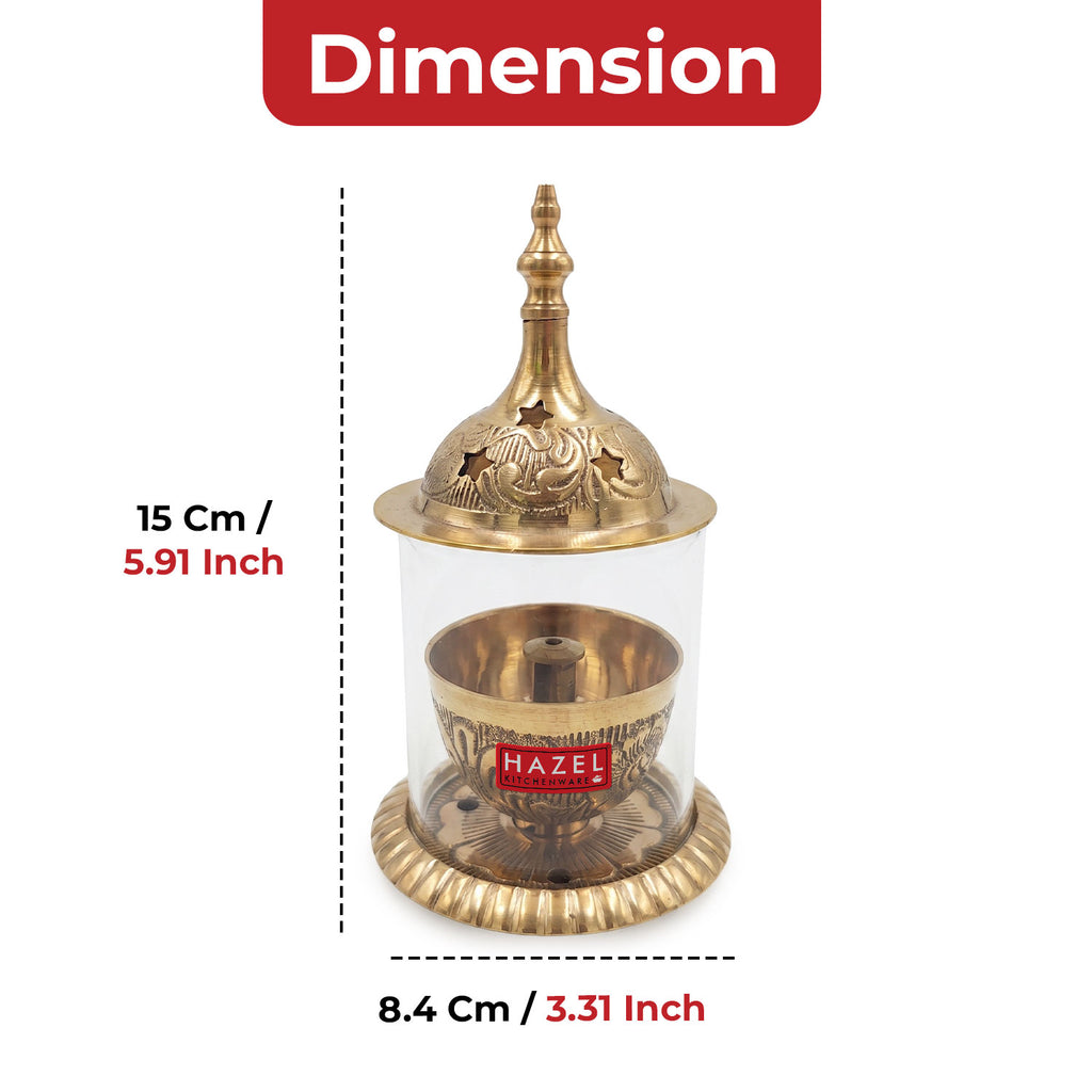 Brass Akhand Diya for Puja & Temple, Oil Lamp Jyot Deepak