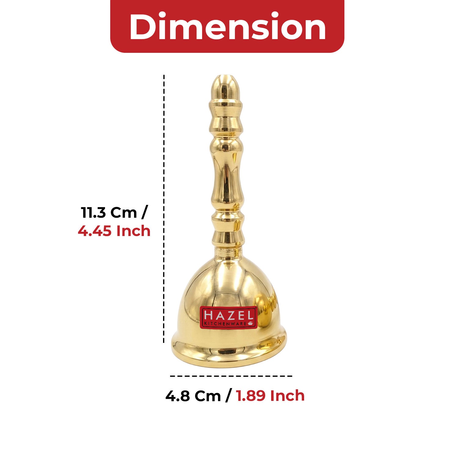 Brass Ghanti for Pooja, Temple Bell for Home Mandir, Prayer Room