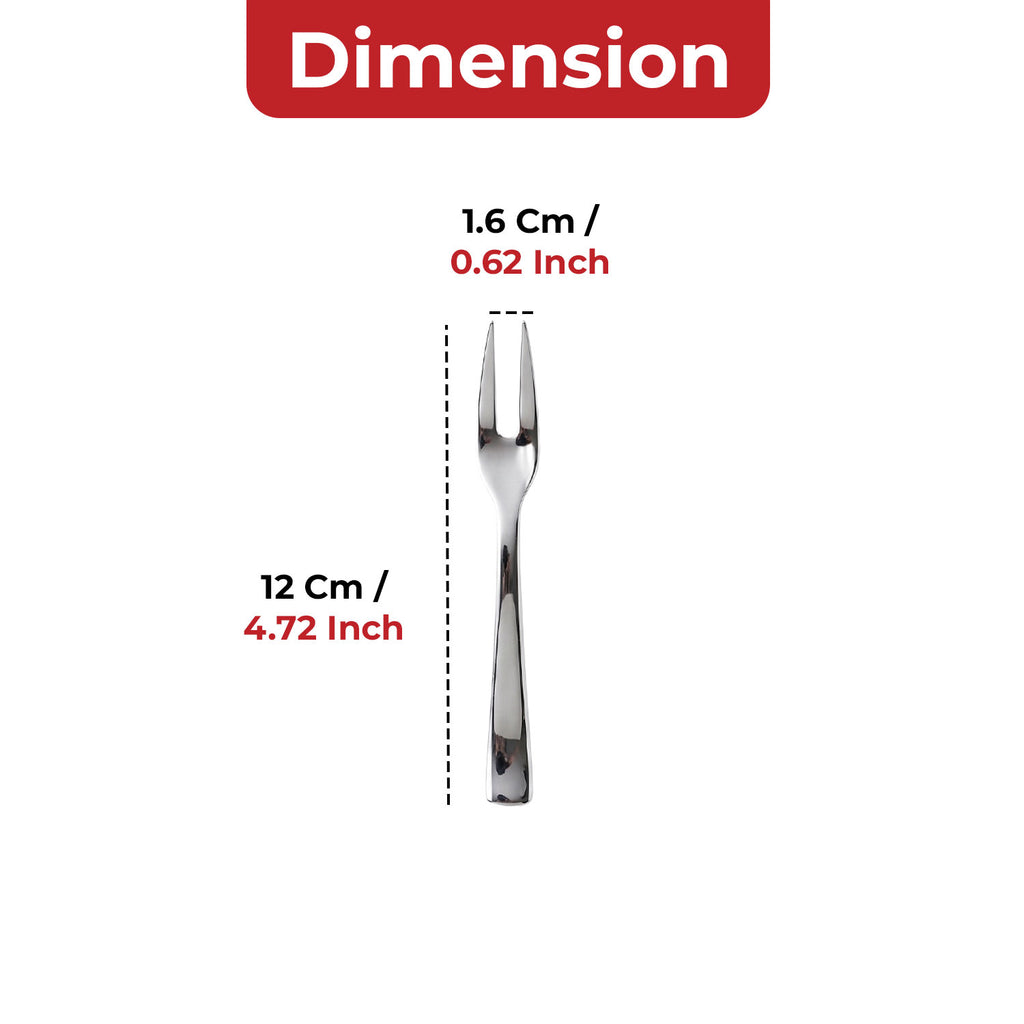 Stainless Steel Fruit Fork Set of 6 Dessert Forks for Snacks