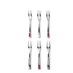 Stainless Steel Fruit Fork Set of 6 Dessert Forks for Snacks
