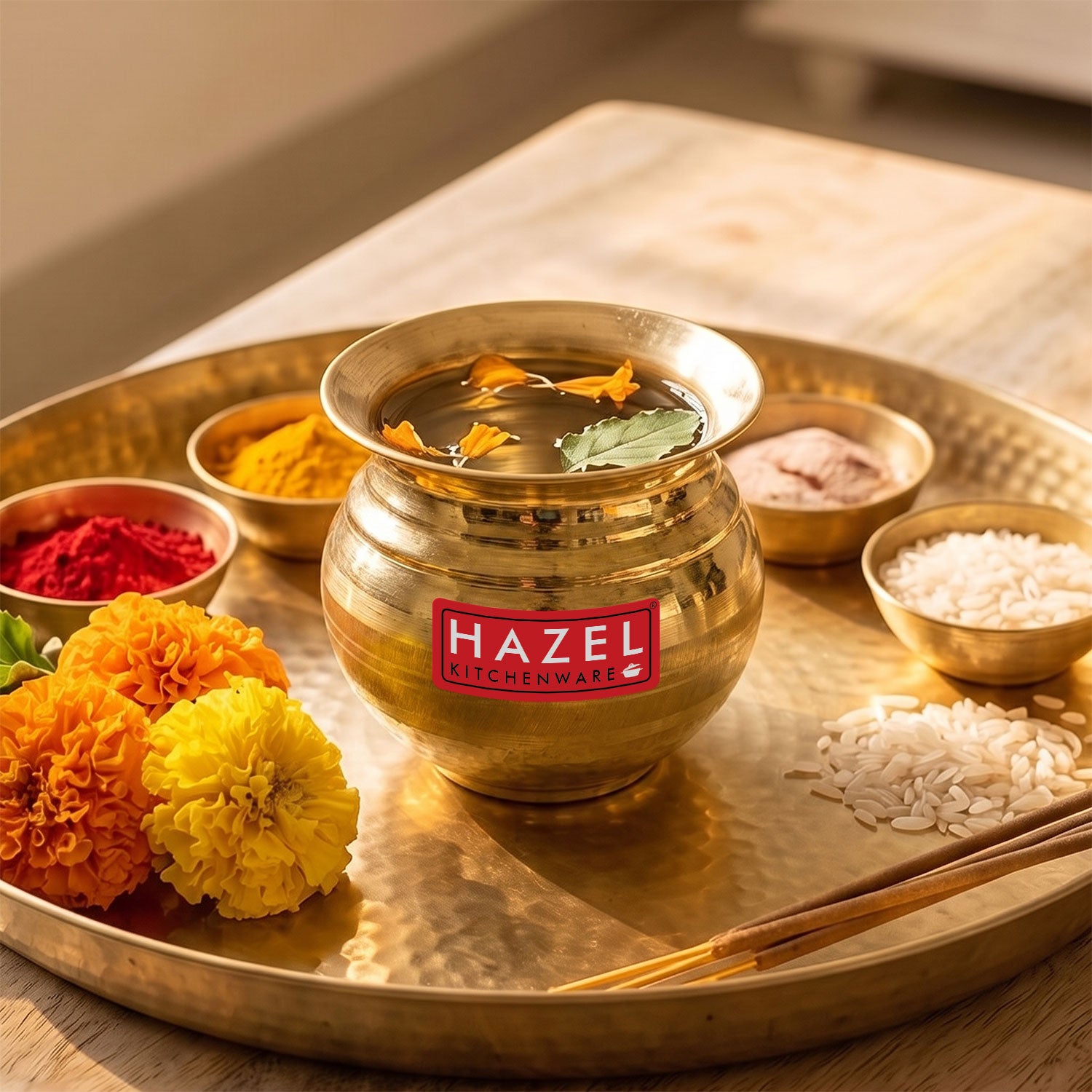 Brass Lota, 250 ml, Pooja Pital Kalash, Vessel for Pooja
