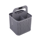 4 Section Cutlery Holder for Kitchen, Galvanised Iron Organizer