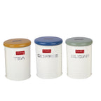 Tea Coffee Sugar Container with Airtight Lid for Kitchen Storage, Set of 3