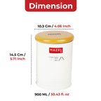 Tea Storage Container with Lid, Metal Kitchen Airtight Jar for Tea Leaves, 900 ml