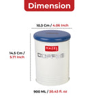 Coffee Storage Container with Lid, Metal Coffee Airtight Jar for Kitchen, 900 ml