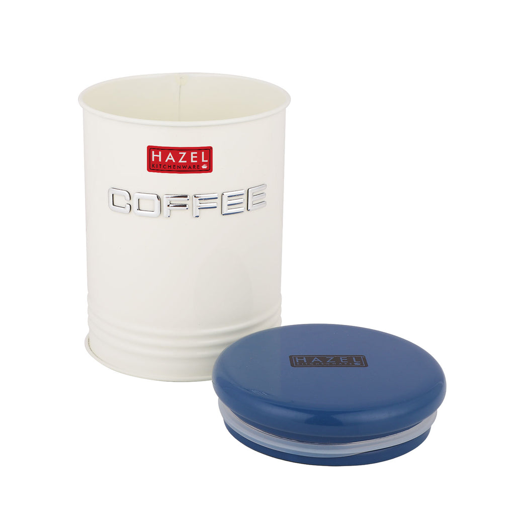 Coffee Storage Container with Lid, Metal Coffee Airtight Jar for Kitchen, 900 ml