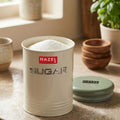 Sugar Container with Lid, Metal Kitchen Airtight Storage Jar for Sugar, 900 ml