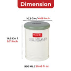 Sugar Container with Lid, Metal Kitchen Airtight Storage Jar for Sugar, 900 ml