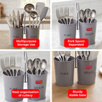 Cutlery Holder 2 Section, Spoon Fork Stand for Kitchen Counter