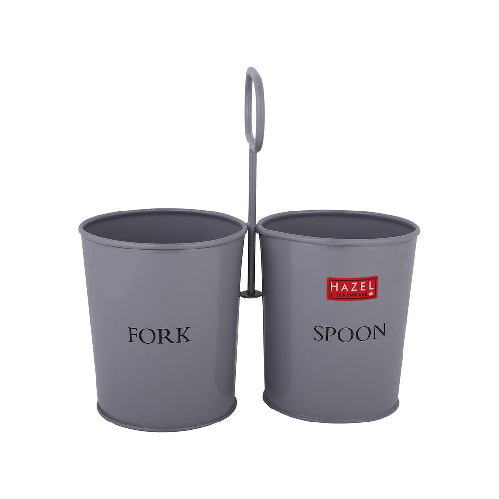 Cutlery Holder 2 Section, Spoon Fork Stand for Kitchen Counter