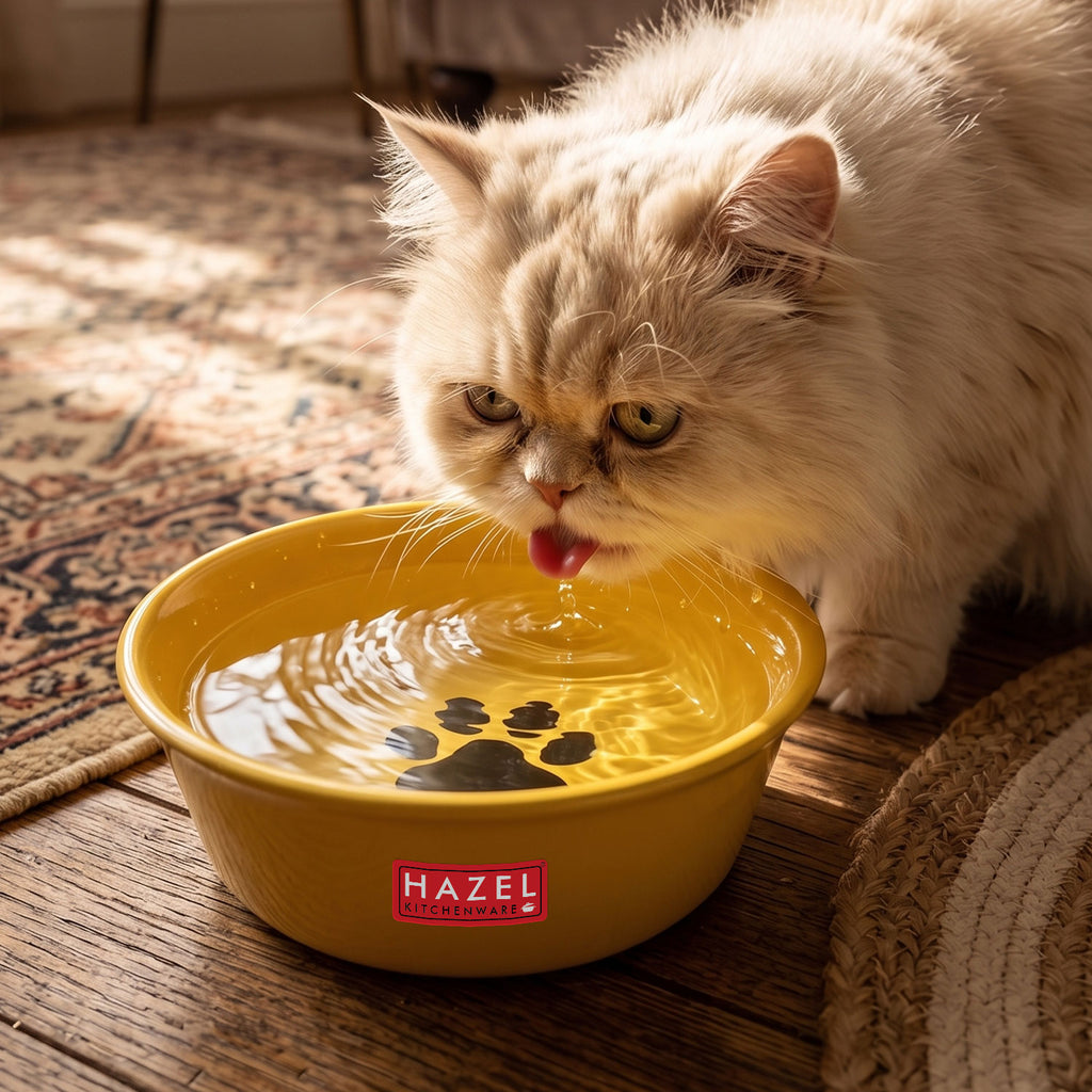Pet Food & Water Bowl Set, Metal Feeding Bowls for Dogs & Cats, Pack Of 2