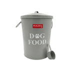 Pet Food Storage Container with Scoop, Airtight Metal Storage Bin
