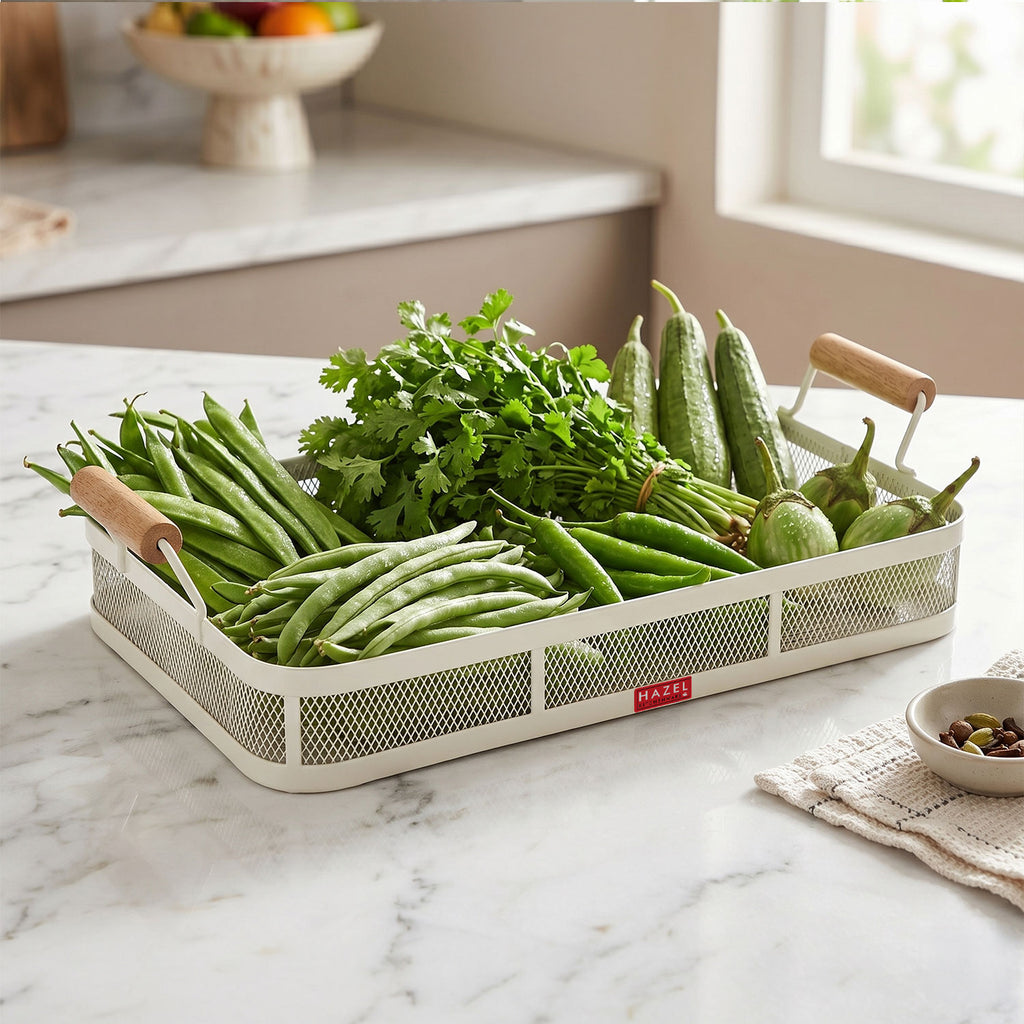 Fruit & Vegetable Basket for Kitchen Counter, Iron Storage Basket