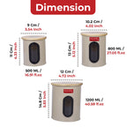 Kitchen Storage Aitright Canister with Window & Wooden Lid, Set of 3
