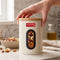 Airtight Kitchen Storage Container with See Through Window & Wooden Lid, 1200 ml