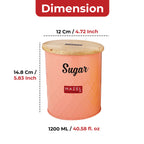 Sugar Storage Canister with Wooden Lid, Kitchen Airtight Container, 1200ml