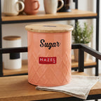Sugar Storage Canister with Wooden Lid, Kitchen Airtight Container, 1200ml
