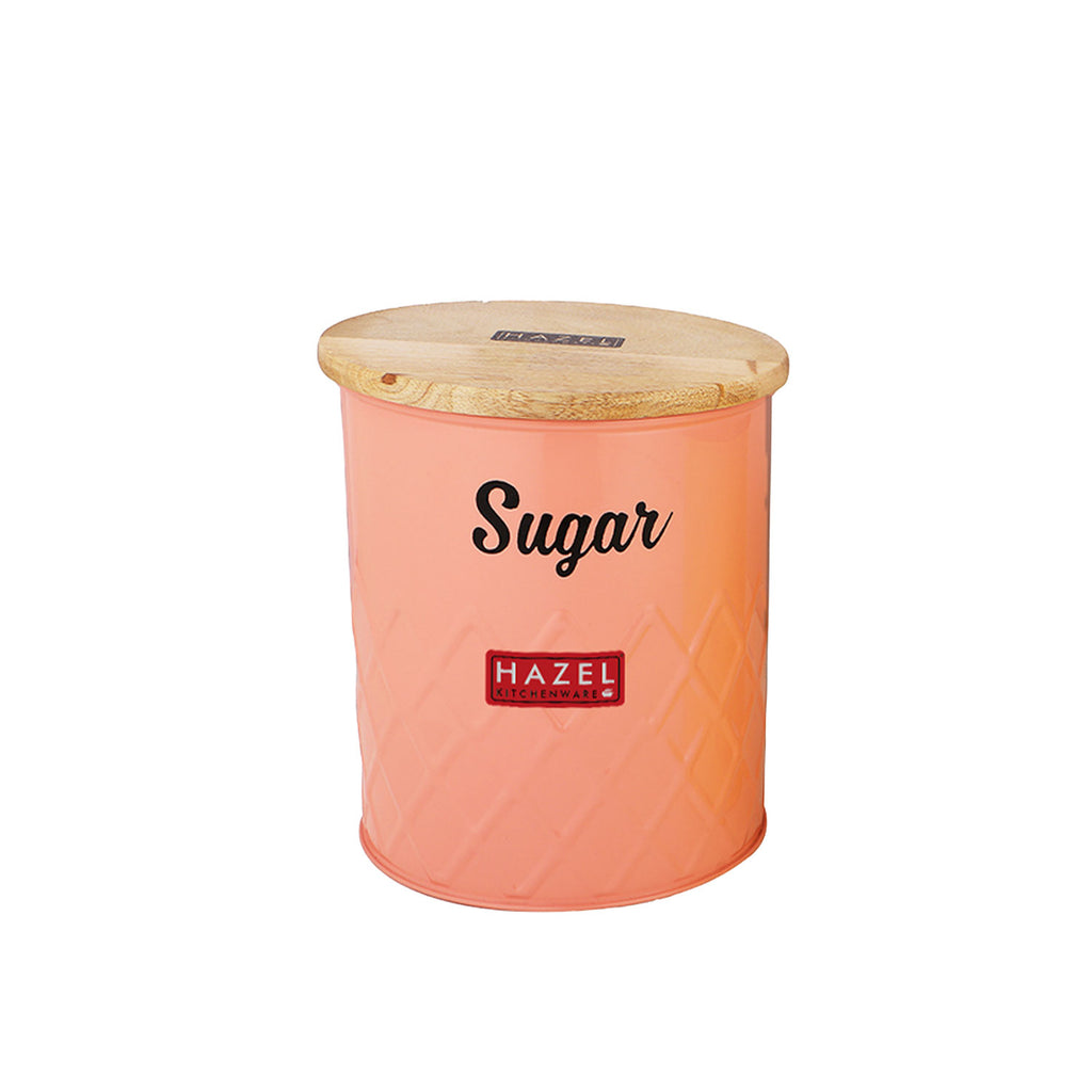 Sugar Storage Canister with Wooden Lid, Kitchen Airtight Container, 1200ml