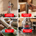 tainless Steel Puttu Kodam, Puttu Maker Vessel, Steamer Pot