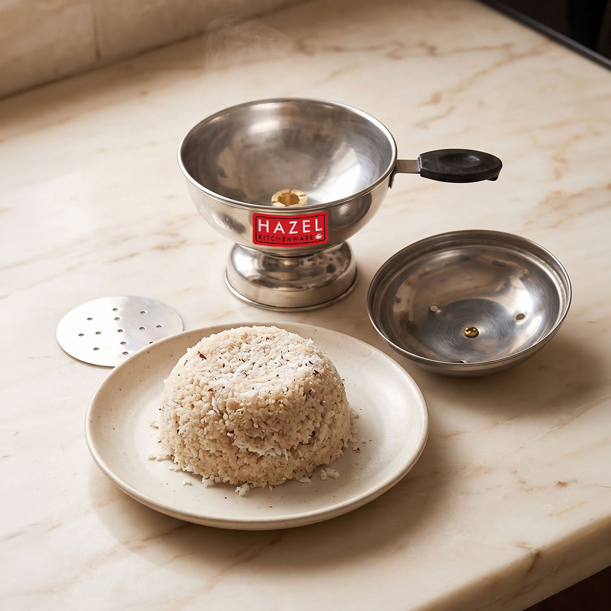 Cheratta Puttu Maker Heavy Stainless Steel, Kerala Puttu Mould, 9.6 cm